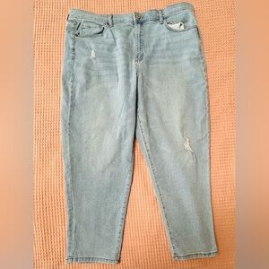 Sonoma Distressed Light Wash Crop Mom Jean Size 16R